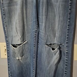 Lucky Brand Mens Blue Denim Medium Wash Pockets Straight Leg Jeans Size 36x32